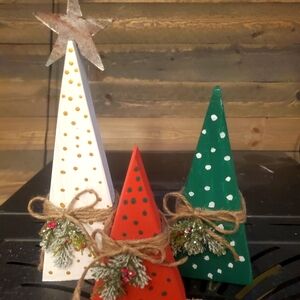 Wooden Christmas Trees (set of 3)
